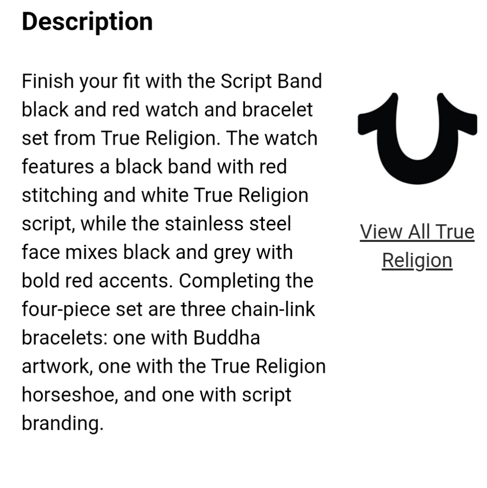 True Religion Script Band Chronograph 44.5MM Watch - Picture 8 of 9